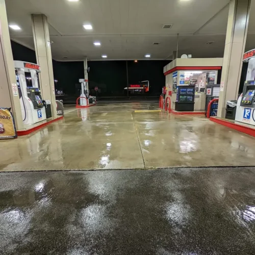 Gas Station Concrete surfaces